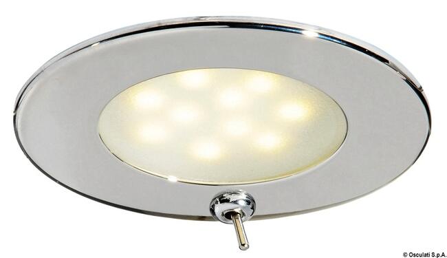 Plafoniera Adria Led Inox Con Interruttore